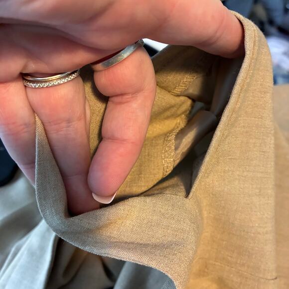 Catherines Refined Beige Pull-On Pants Size 3X Straight Leg Flat Front NWT READ - Picture 10 of 14